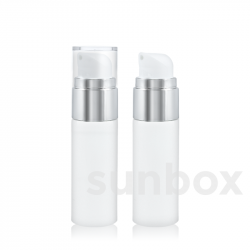 30ml Airless Silver SLIM White and Silver