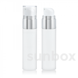 50ml Airless Silver SLIM White and Silver