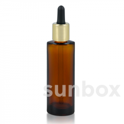Cylindrical bottle Lucia 100ml Amber