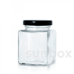 100ml Transparent CUBIC Glass Jar