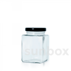 150ml Transparent CUBIC Glass Jar