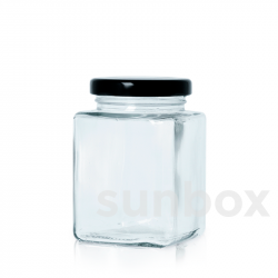 275ml Transparent CUBIC Glass Jar