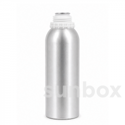 SYSTEM PLUS tamper-evident aluminum bottle, 45 mm security ring, 1.25 L, BPA-NI lacquered.