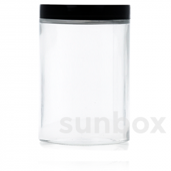 Transparent 1,000 ml glass jar