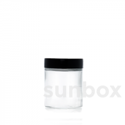 Transparent 100 ml glass jar