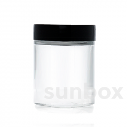 Transparent 360ml glass jar