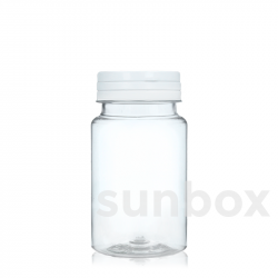 100ml PET Pill Jar with Hinged Lid