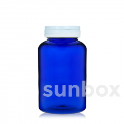 300ml PET Pill Jar with Hinged Lid