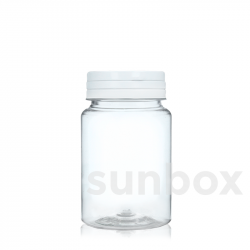 75ml PET Pill Jar with Hinged Lid