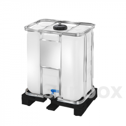 IBC 300L Natural Tank with Plastic Pallet - UN Approved