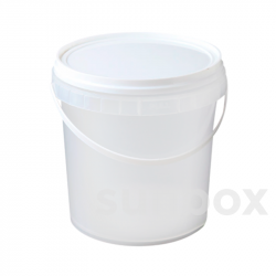 12L white bucket with handle