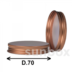 Bright Aluminum Copper Chicago Lid D70