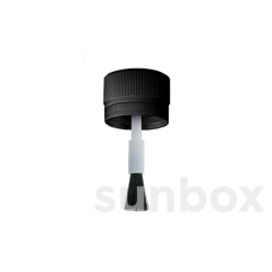 Black Cap with Brush and Seal d28 mm