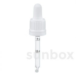 Graduated White Dropper with Seal for Dropper 30ml