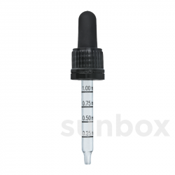 Graduated Black Dropper with Seal for Dropper 30ml