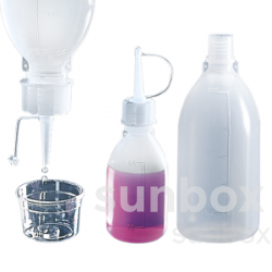 100ml Graduated narrow neck bottle with long spout dropping screw cap.